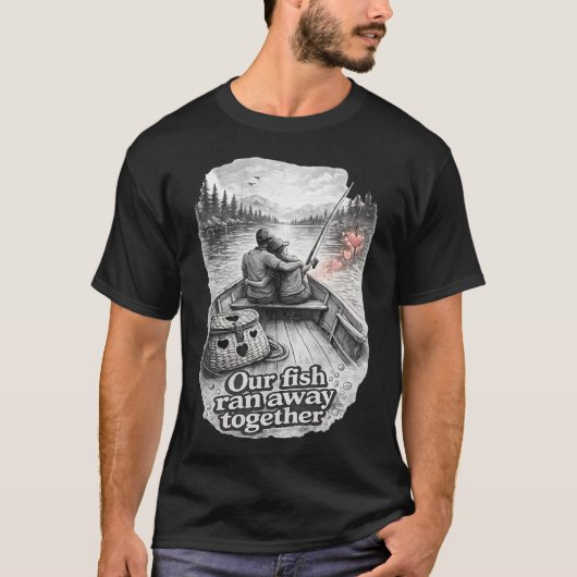 私たちの魚は一緒に逃げた Tシャツ (正面)
