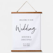 私たちの黒い書結婚道へようこそ 吊り下げ型タペストリー (正面)