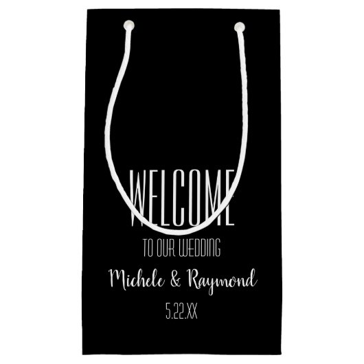 私たちの黒い結婚抱き枕スモールへようこそ スモールペーパーバッグ (正面)