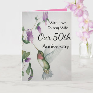 私たちの50周年記念 – 蜂(はち)すずめ(すずめ)の恋をした妻 カード