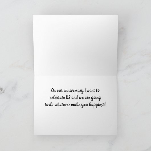 私たちの***周年***あなたを幸せにするものをする カード (内部)