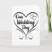 *私たちの*結婚式の日* カード (正面)