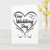 *私たちの*結婚式の日* カード (黄色い花)