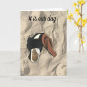 私たちの「遊記念日」に「歩き」たい カード (黄色い花)