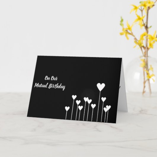 私たちの**LIFE**と私たちの**誕生日**を分最高のかち カード (黄色い花)