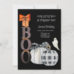 私たちのLittle Boo ハロウィン2歳の誕生日 招待状