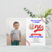 私たちのLittle Rookie野球 ONE 1歳の誕生日パーティー 招待状 (スタンド正面)