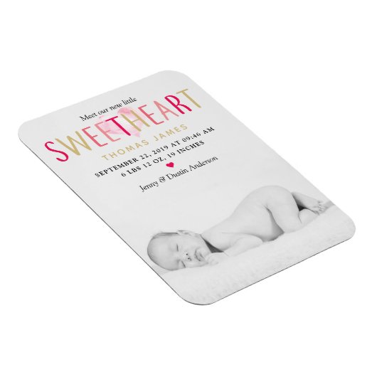 私たちのLittle Sweetheart写真誕生のお知らせ マグネット (右側)