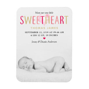私たちのLittle Sweetheart写真誕生のお知らせ マグネット