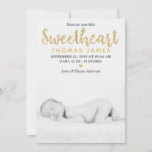 私たちのLittle Sweetheart写真誕生のお知らせ 案内状 (正面)