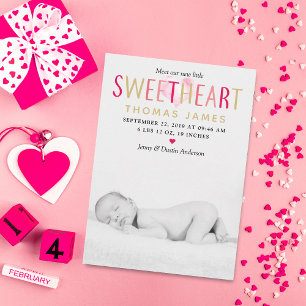 私たちのLittle Sweetheart写真誕生のお知らせ 案内状