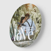 私たちのLOVE写真には常に時間がある ラージ壁時計 (傾斜)