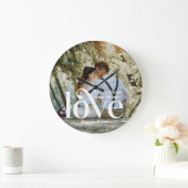 私たちのLOVE写真には常に時間がある ラージ壁時計 (ホーム)