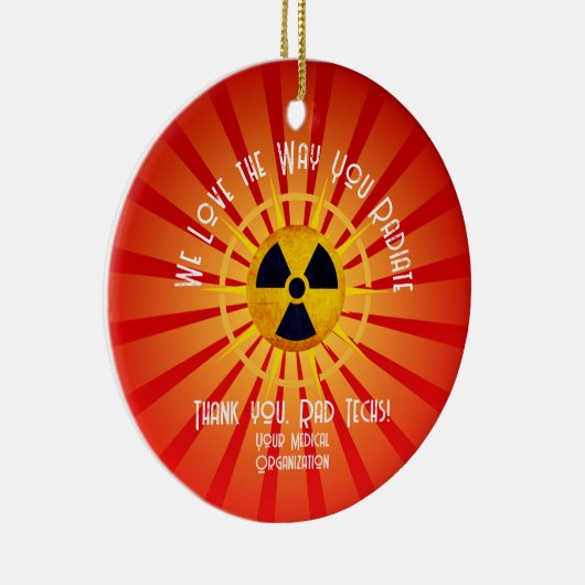 私たちはあなたが放射する方法が大好き セラミックオーナメント (右)