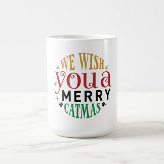私たちはあなたにとても猫のおもしろいクリスマスを願う コーヒーマグカップ