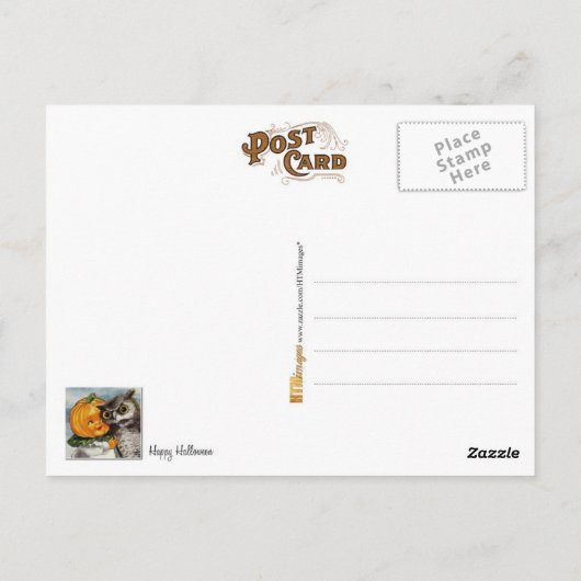 私たちはあなたにハロウィーンの挨拶をする ポストカード (裏面)