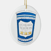 私たちはあなたにブルーギリシャのコーヒーカップを提供することを嬉しく思う セラミックオーナメント (右)