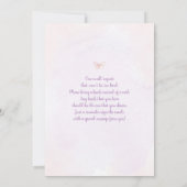 私たちはあなたに出会って魅了されている赤ちゃんシャワー女の子 招待状 (裏面)