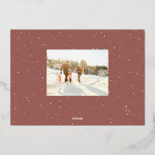 私たちはあなたに楽しいクリスマスを願っています - ローズゴールドの写真 箔シーズンカード (裏面)