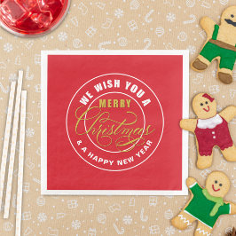 私たちはあなたに楽しいクリスマスを願っています 赤