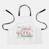 私たちはあなたに楽しいクリスマスキッチンのエプロンを泡立てる エプロン (正面)