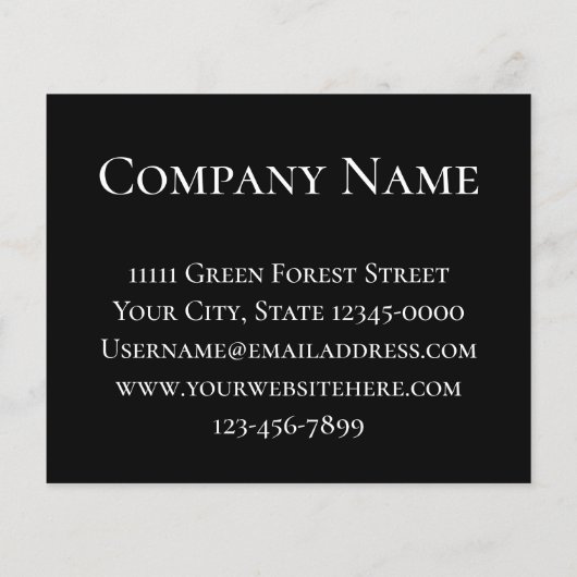 私たちはあなたに贈り物を得る10%オフの黒と白 チラシ (裏面)