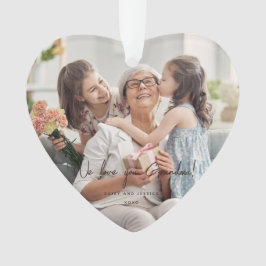 私たちはあなたのおばあちゃんの写真を手書き愛モダン オーナメント