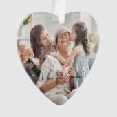 私たちはあなたのおばあちゃんの写真を手書き愛モダン オーナメント (正面)