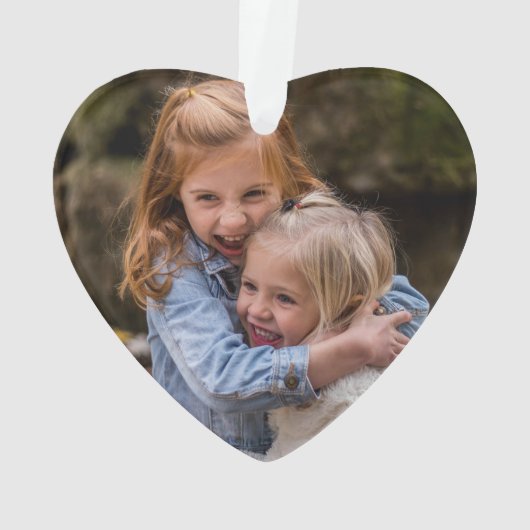 私たちはあなたのおばあちゃんの写真を手書き愛モダン オーナメント (裏面)