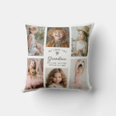 私たちはあなたのおばあちゃんの写真コラージュ記念の酒を愛する クッション (裏面)
