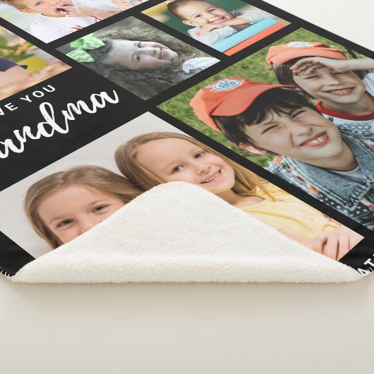 私たちはあなたのおばあちゃんの大好き6フォトコラージュ シェルパブランケット (3/4)