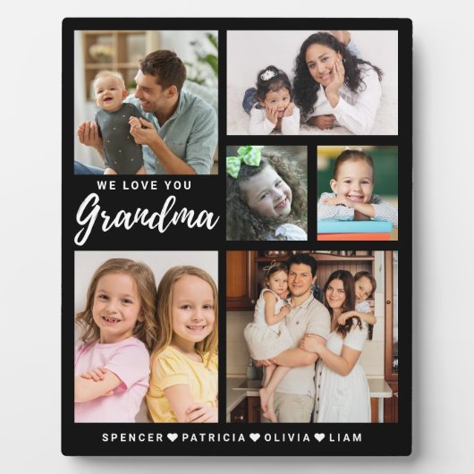 私たちはあなたのおばあちゃんの大好き6フォトコラージュ フォトプラーク (正面)