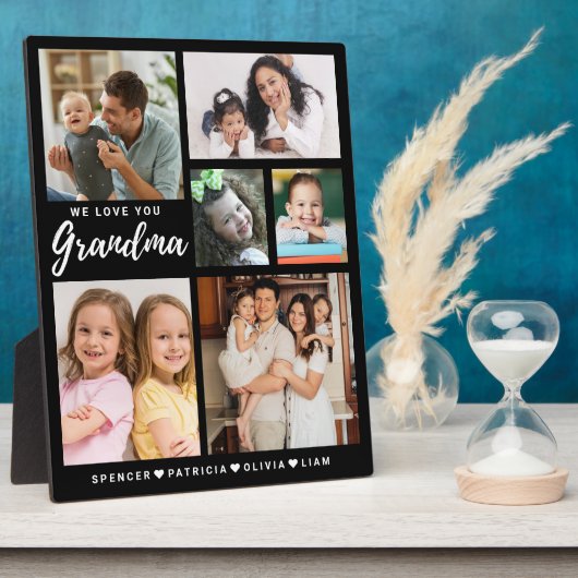 私たちはあなたのおばあちゃんの大好き6フォトコラージュ フォトプラーク (側面)