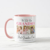 私たちはあなたのおばあちゃんカスタムが大好きフォトコラージュ マグカップ (左)