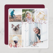 私たちはあなたのおばあちゃんカスタムが大好き写真Burgundyカード (正面/裏面)