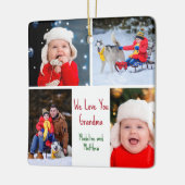 私たちはあなたのおばあちゃんカスタムが大好き可愛い子供フォトコラージュ セラミックオーナメント (左)