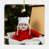 私たちはあなたのおばあちゃんカスタムが大好き可愛い子供フォトコラージュ セラミックオーナメント (裏面)