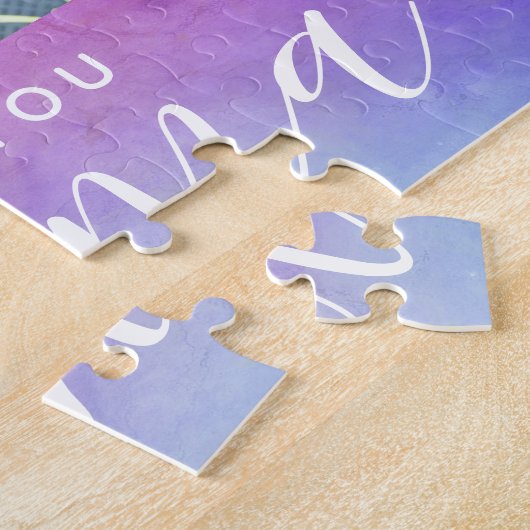 私たちはあなたのおばあちゃんカスタムの写真ギフト大好き ジグソーパズル (側面)