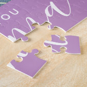 私たちはあなたのおばあちゃんカスタムの写真ギフト大好き |紫 ジグソーパズル (側面)