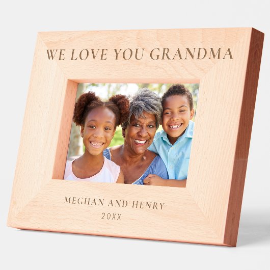 私たちはあなたのおばあちゃんパーソナライズされたの写真の枠の贈り物が大好き レーザー彫刻フレーム