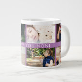 私たちはあなたのおばあちゃんパーソナライズされたの写真コラージュが大好き ジャンボコーヒーマグカップ (正面右)