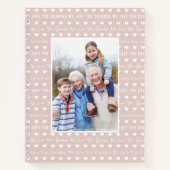 私たちはあなたのおばあちゃんピンクのハート写真 ノートブック (正面)