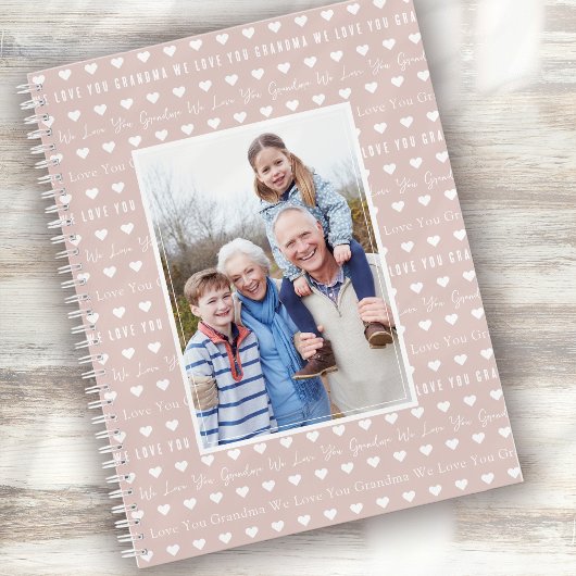私たちはあなたのおばあちゃんピンクのハート写真 ノートブック