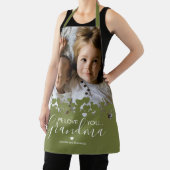 私たちはあなたのおばあちゃんフォトグリーン大好き エプロン (インサイチュ)