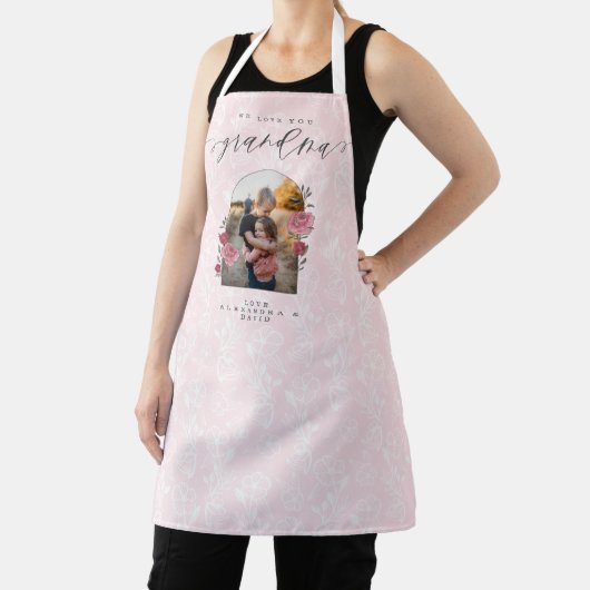 私たちはあなたのおばあちゃんフローラ写真キープサムピンク エプロン (インサイチュ)