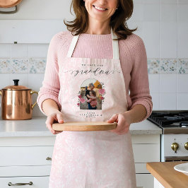 私たちはあなたのおばあちゃんフローラ写真キープサムピンク エプロン