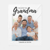 私たちはあなたのおばあちゃん一枚白パーソナライズされたい愛 フリースブランケット (正面)