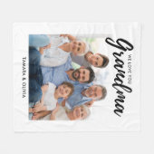 私たちはあなたのおばあちゃん一枚白パーソナライズされたい愛 フリースブランケット (正面(横))