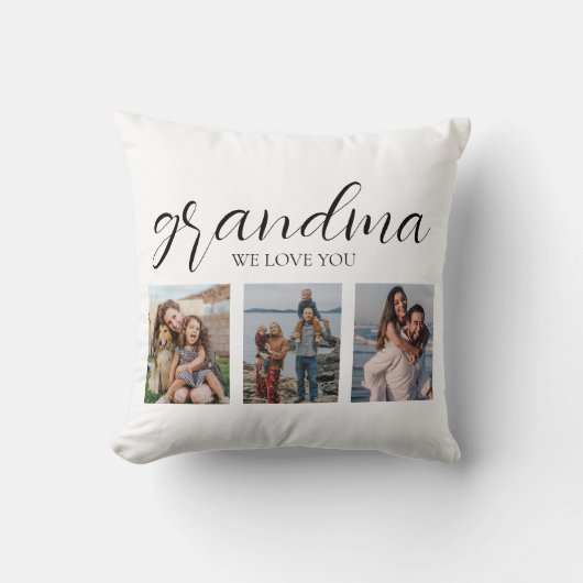 私たちはあなたのおばあちゃん写真が大好き クッション (正面)
