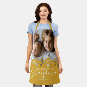 私たちはあなたのおばあちゃん写真黄色 エプロン (着用した状態)